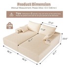 2-piece Modular Sofa Bed Comfy Futon Sectional Sleeper Couch For Overnight Guest