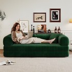78  Convertible Sofa Bed W  Pillow Support  Corduroy Futon Sleeper  Green