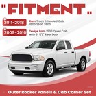 For 09-18 Dodge Ram Slip-on Rocker Panels   Cab Corner Extended Cab   Quad Cab