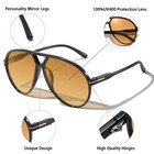 Oversized Square Sunglasses For Women Men Retro Aviator Classic 70s Vintage T   