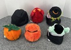 Puffkins Halloween Plush Lot Of 6 Witch Scream Pumpkin Dracula Devil With Tag