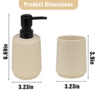 Bathroom Accessories Set  2pack Soap Dispenser   Toothbrush Holder In Warm Be   