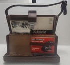 Vtg Polaroid Sonar Onestep Sx-70 Camera Case Brown Leather W  Manuals Flash Bar