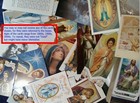 25 Religious Cards Album Journal Scrapbook Craft Jesus Mary Saint  Old Not Used