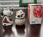 Fitz And Floyd Santa And Mrs  Claus Salt And Pepper Shakers Oci Div Vintage 1994