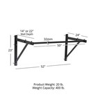 Titan Fitness Adjustable Depth Wall Mounted Pull Up Bar  14  Or 22  From Wall