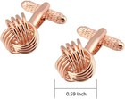 Twist Knot Cufflinks In Gift Case Cuff Links For Men Lady Daily Shirt Buttons   