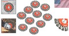 10 Pcs - 4 Inch Knotted Wire Wheel Brush Set For Angle Grinders - 5 8 Inch Arbor