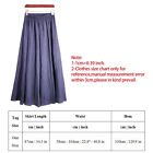 Boho Beach Maxi Skirt Lady Cotton Elastic Waist Long Dress A-line Skirts Solid