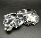 Crystal Dog Figurine Princess House Sleeping Puppy Sculpture Paper Weight