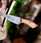 Custom Made Forged Damascus Steel Fix Blade Hunting Skinner Knife 2893