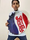 Embossed Pepsi Bottle Cap Sign  Size 15    X 18   