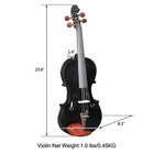 Glarry 4 4 Solid Wood Violin case bow rosin shoulder Rest tuner Redwood Accessor
