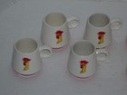 Vintage 1960 Holt Howard Rooster Coffee Cups Lot Of  8  Very Cool Retro