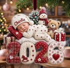 Personalized Baby First Christmas Acrylic Ornament Custom Name 2026 Gift
