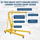 2 Ton Folding Engine Hoist Lift  hydraulic Shop Crane W underhoist Support Stand