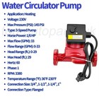 Water Circulator Pump Boiler Pump 1 6 Hp 115v 52722512 For Grundfos Ups26-99fc