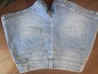 Flamingals Womans Floral Ruffle Hem Mid Rise Denim Shorts Size Large  273132 