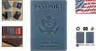 Stylish Light Blue Vintage Genuine Leather Passport Protector For Family Travel