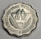 1974 India 10 Ten Paise - Circulated Indian Aluminum World Coin - Bombay Mint