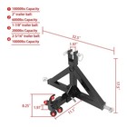 3point 2  Trailer Hitch Receiver And Towing Ball Quick Hitch Adapter For Tractor