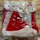 Santa Claus Pet Costume Medium Red White Christmas Dog Cat Outfit V-t217r