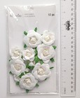 White Sweetwater Roses Paper Flowers Scrapbook Embellishments By Recollections