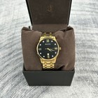 Bulova Men s Classic Gold-tone Bracelet Diamond Black Dial 97d108 Quartz Watch