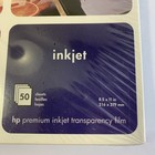 Hp Hewlett Packard Premium Inkjet Transparency Film C3834a 50 Sheets New Sealed