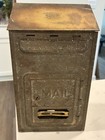 Antique 1920s Corbin Brass Wall Mailbox  Original Patina Rare Vtg Home Decor 