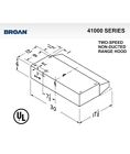 Broan 4130 30 w Steel Non Ducted Under Cabinet Range Hood - Black