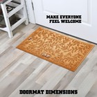 Home Entrance Brown Leaves Door Floor Welcome Mat 17x29 5in