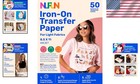 Diy Iron-on Transfer Paper For Light Fabrics - 50 Sheets