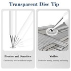 Stylus Touch Screen Pen Fiber Tip Aluminum Lightweight White For Smart Phones