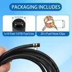 1 4 Inch Id Fuel Line Hose 10ft   20 Hose Clamps For Small Gas Engines-free Ship