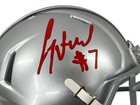 C j  Stroud Signed Speed Mini Helmet Bas Beckett Witnessed