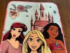 Disney Princess Plush Fleece Throw Blanket Ariel Rapunzel Moana Castle 45x64 