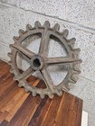 C8- Antique Cast Iron Gear 14   Steampunk Industrial Decor Farm  Wheel
