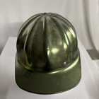 Vtg Superlite By Fibre Metal Aluminum Logger Hard Hat Green W  Liner