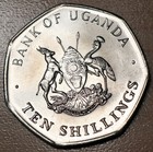1987 Uganda 10 Shillings Unc 