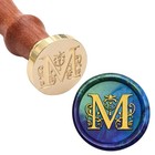 Initial Alphabet M Wax Seal Stamp Kit  Classic Retro Letter Sealing Stamp With 2
