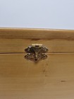 Vintage Wooden Jewelry Trinket Box Treasure Hand Carved Signed 11 w D47