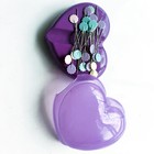 Purple Heart-shaped Magnetic Suction Needle Box Sewing Tools  with 10 Needles 