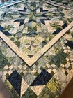 Handmade Quilt  Blue And Green  Approx  88x91