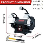 Bucktool 8  Vfd 1hp Power Variable Speed Wobble-free Bench Grinder For Knife