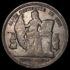 Honduras - 1 Peso - 1889 8 - Km 52 - Silver  900 - Over-date