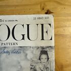 Vintage Vogue Printed Pattern 1957  9327 Hat -for 22 Head Sz-by S  Victor-unused