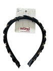 Scunci Headband Chain   Crystal Black Styling Hair Band Lot Of 3 Elegant  New 