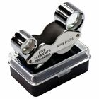 10x 20x Dual Jewelers Jewelry Eye Loupe Magnifying Reading Glass Lens Low Vision