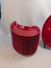 Carlisle N43453 Red Swoop Plates Dozen Nsf